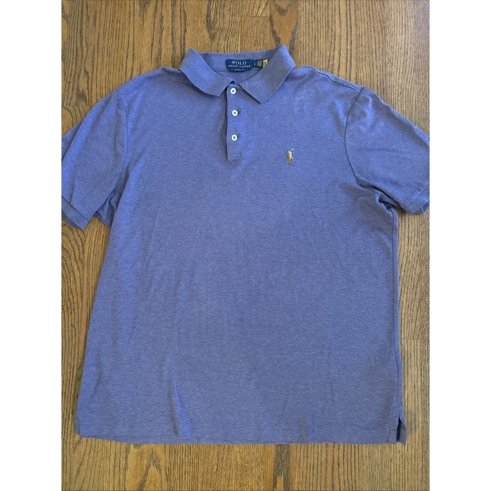 Polo‎ Ralph Lauren Men's Large Classic Polo In Purple Horse